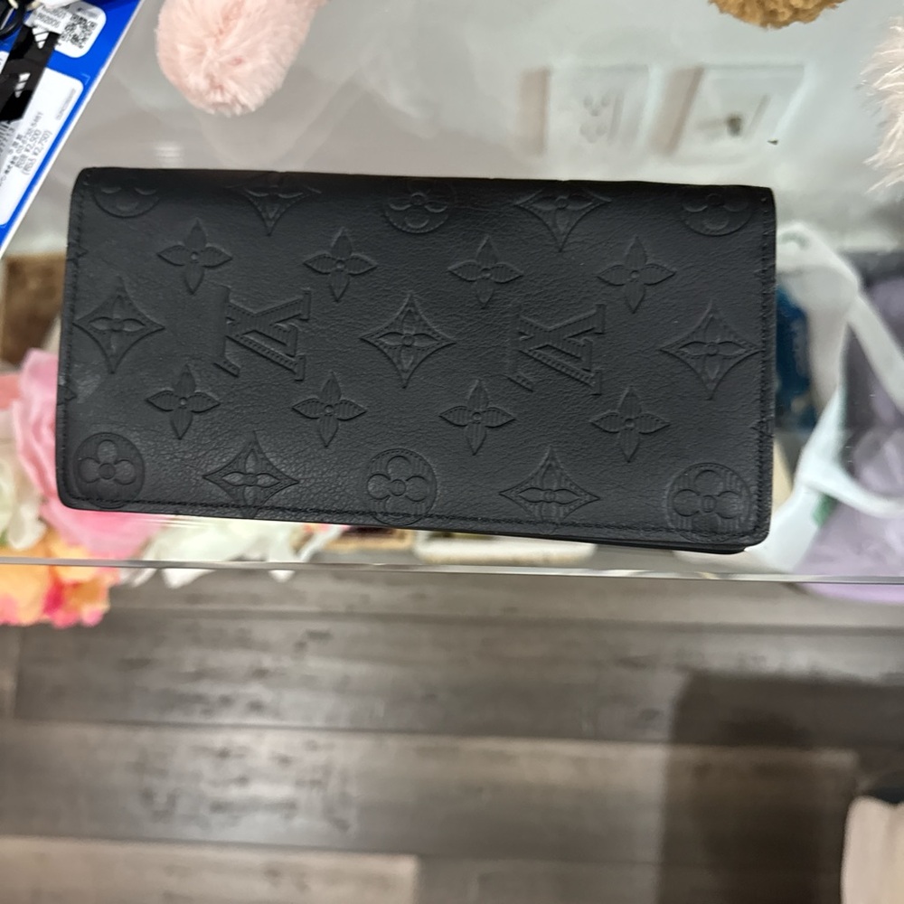 Louis Vuitton Embossed Monogram Black Leather Continental Wallet
